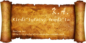 Királyfalvi Angéla névjegykártya